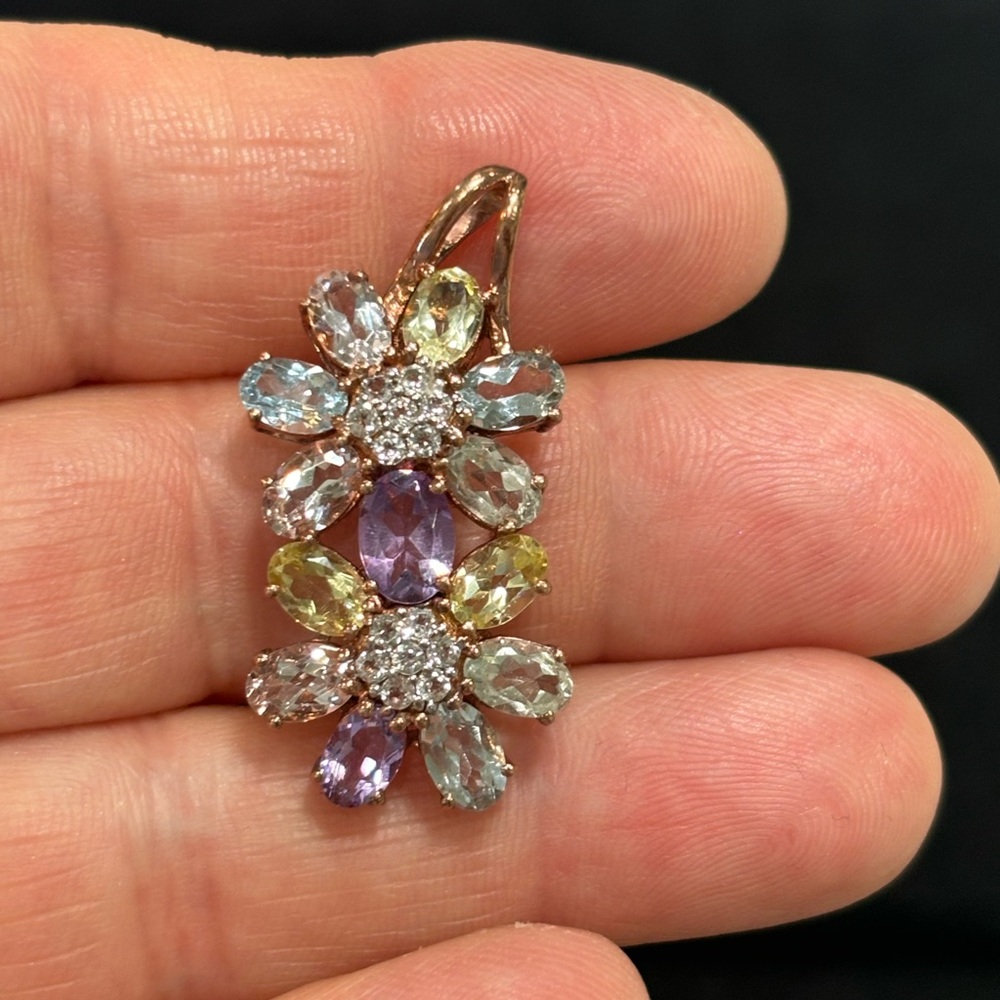 Multi Gemstone Pendant - image 5